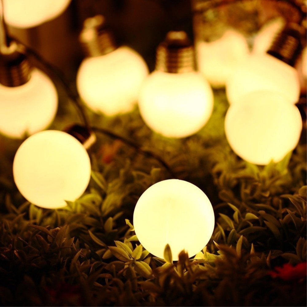 (3m) 20 LED's Deko Lichterkette Retro Glühbirnen Beleuchtung (Batteriebetrieben) - Warmweiss