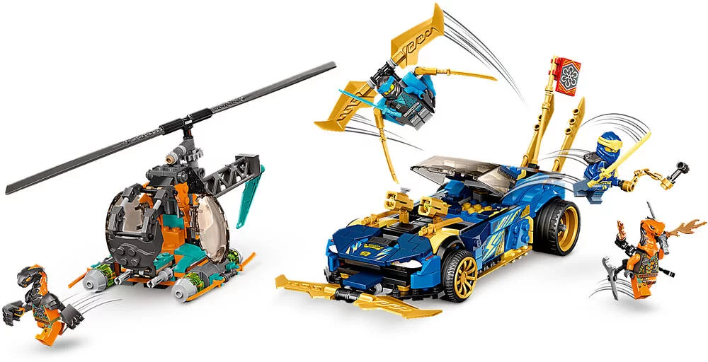 LEGO®NINJAGO 71776 - LA VOITURE DE COURSE DE JAY ET NYA - EVOLUTION