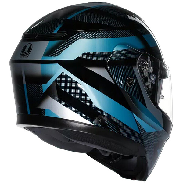 AGV - Casque Streetmodular Ledro Noir Mat / Bleu Clair