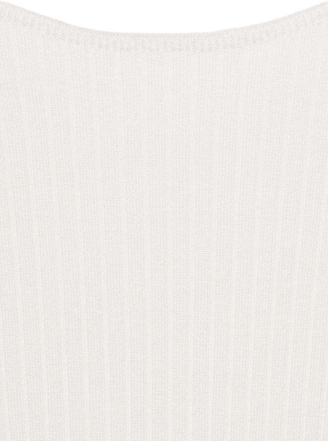 MANGO Short-sleeve knitted t-shirt Natural white