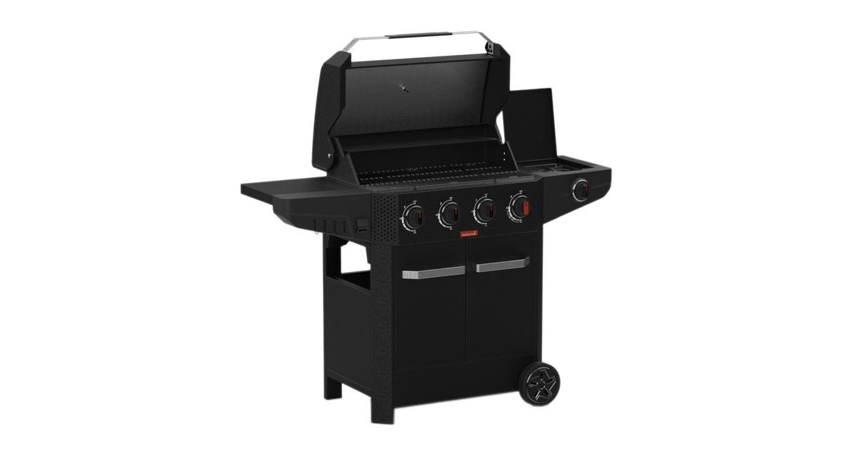 BarbecookLuca 412 gasbarbecue met kast en zijbrander  (Zwart)