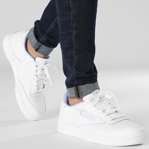 Baskets Femme Club Classic ID1956 Footwear White Lilac Glow Collegiate Gold