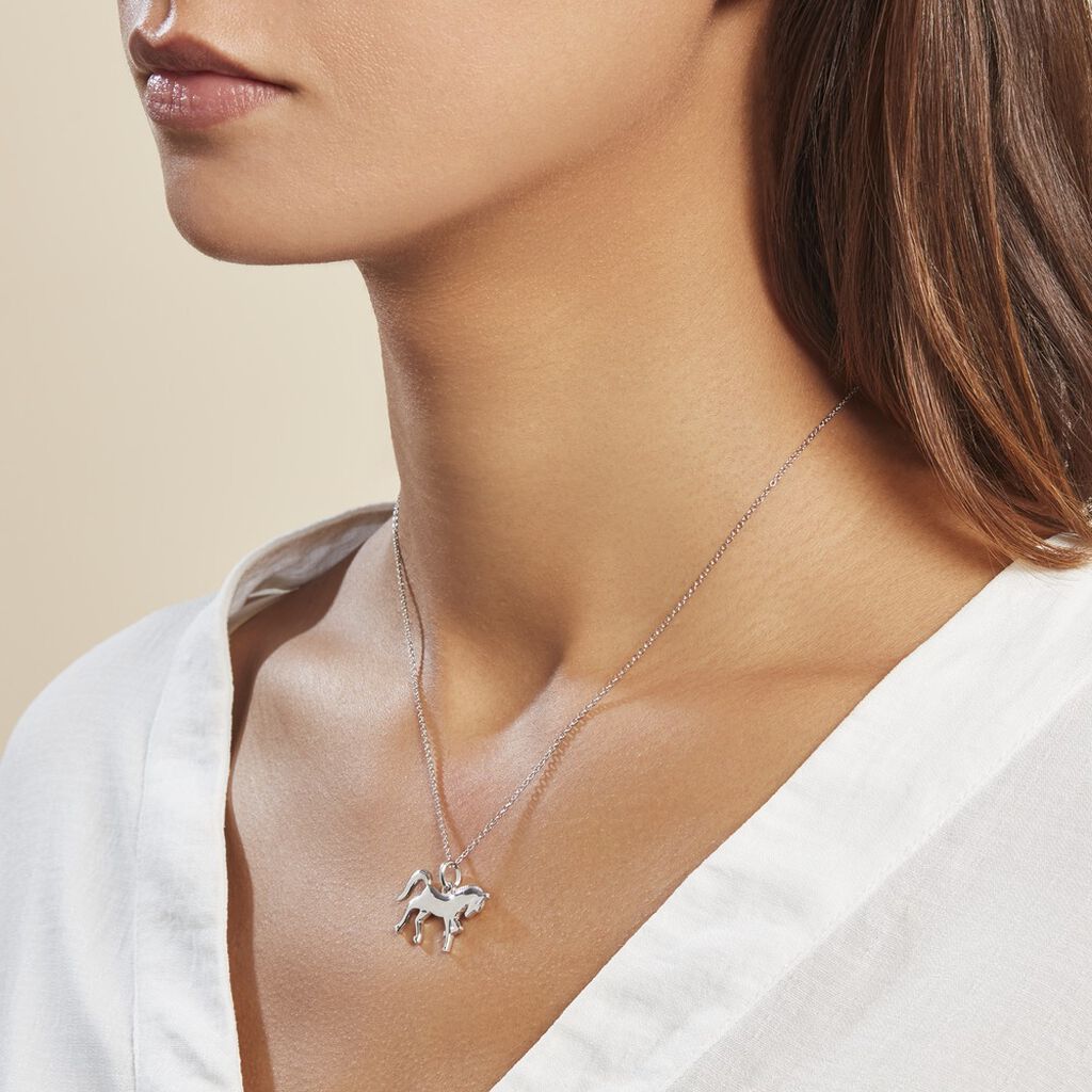 Pendentif Matahina Argent Blanc