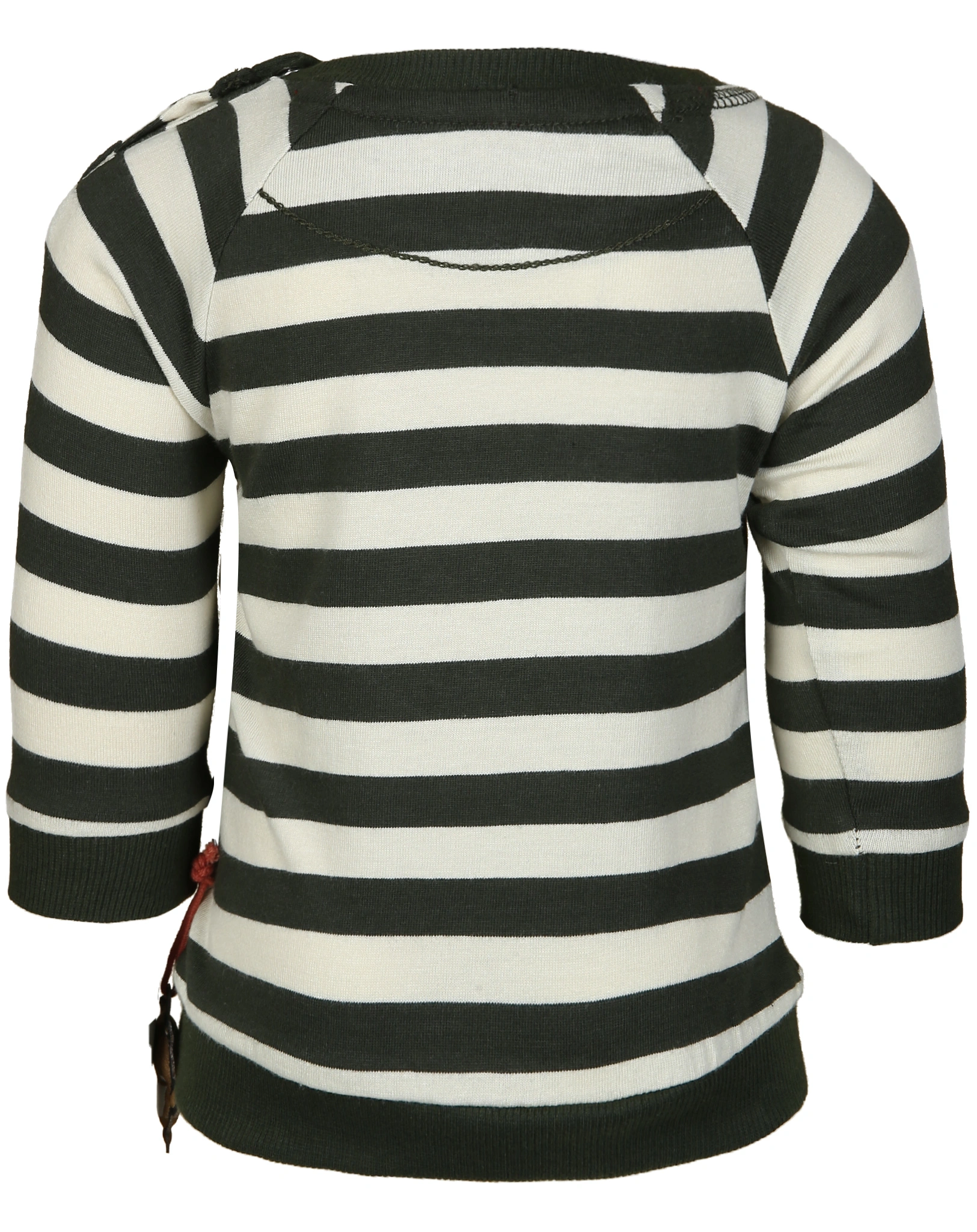 Jersey-Pullover BABY BIBER gestreift in beige/grün
