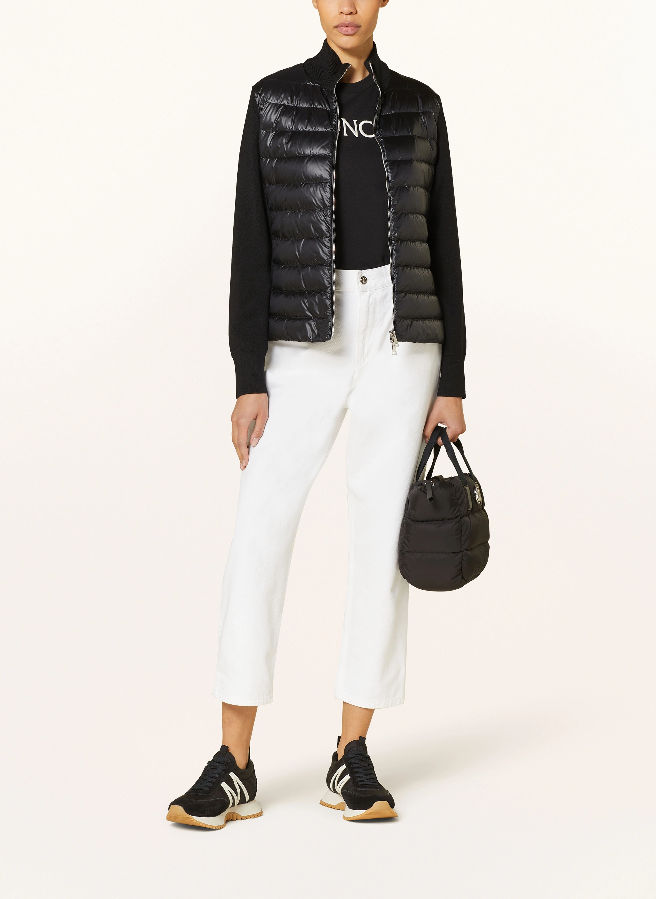 MONCLER Daunenjacke im Materialmix