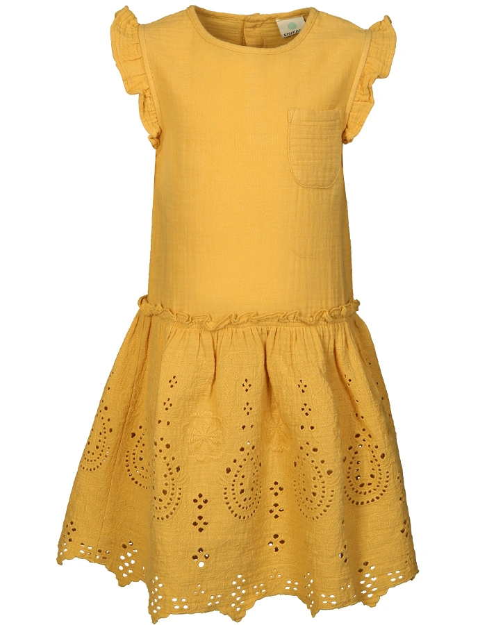Kleid MICA mit Spitze in gelb