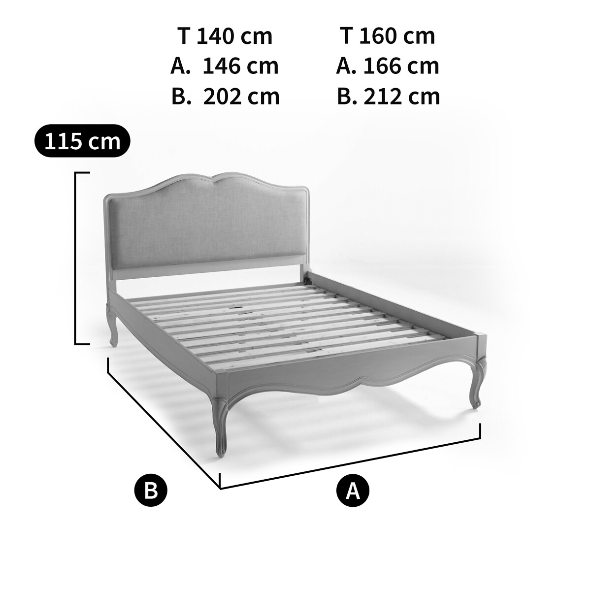 LA REDOUTE INTERIEURS<br>Cama com estrado de ripas, Trianon