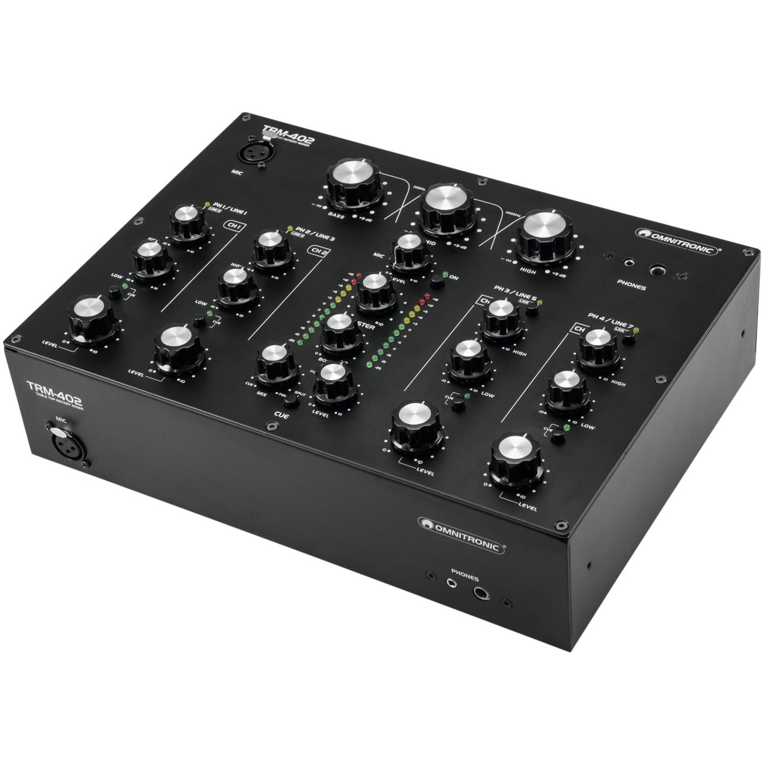 Omnitronic TRM-402 4-kanaals rotary mixer