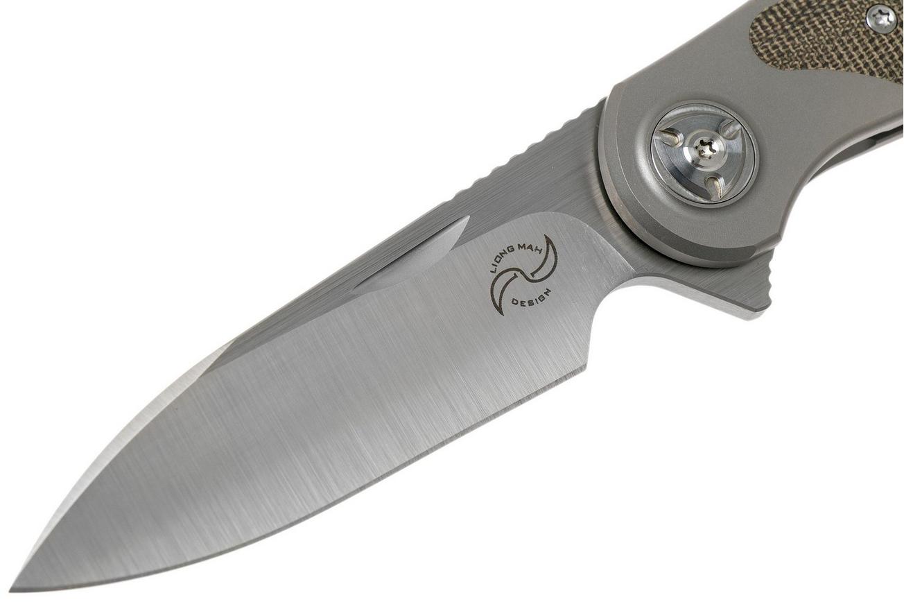 Liong Mah Zulu Green Canvas Micarta zakmes