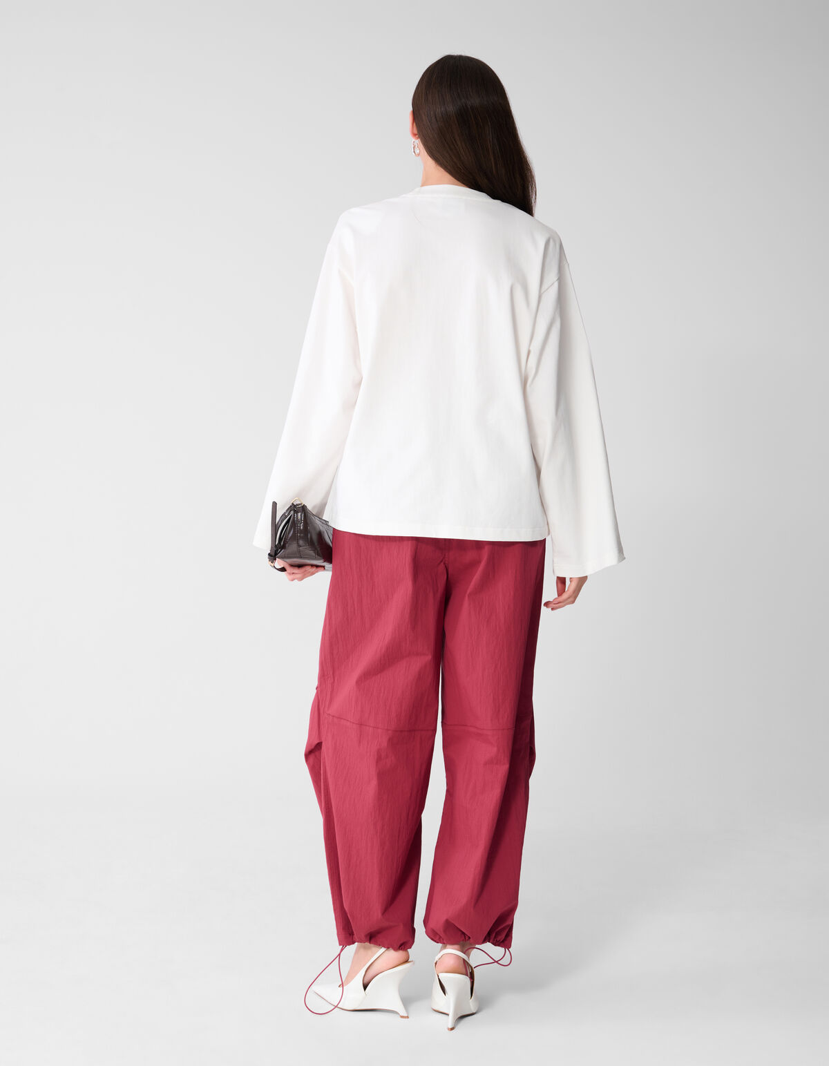 Oversized Basic Longsleeve T-shirt Wit