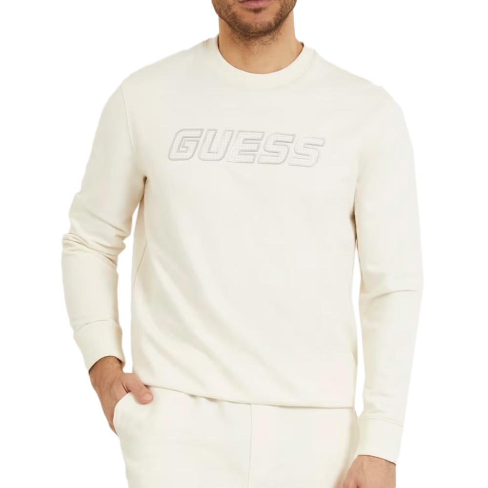 Morgan Sweat Écru Homme GUESS Zubin