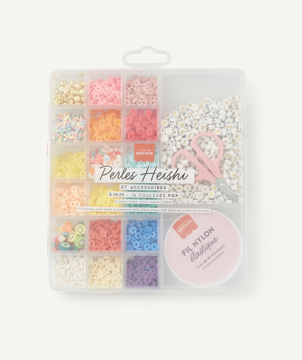 LA PETITE EPICERIEMAXI BOÎTE DE PERLES HEISHI - 16 COULEURS POP AVEC PERLES LETTRES ET ACCESSOIRES