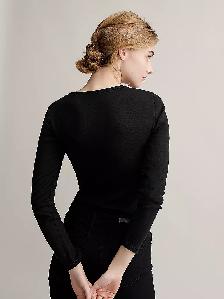 OPUS Langarmshirt SORANA schwarz