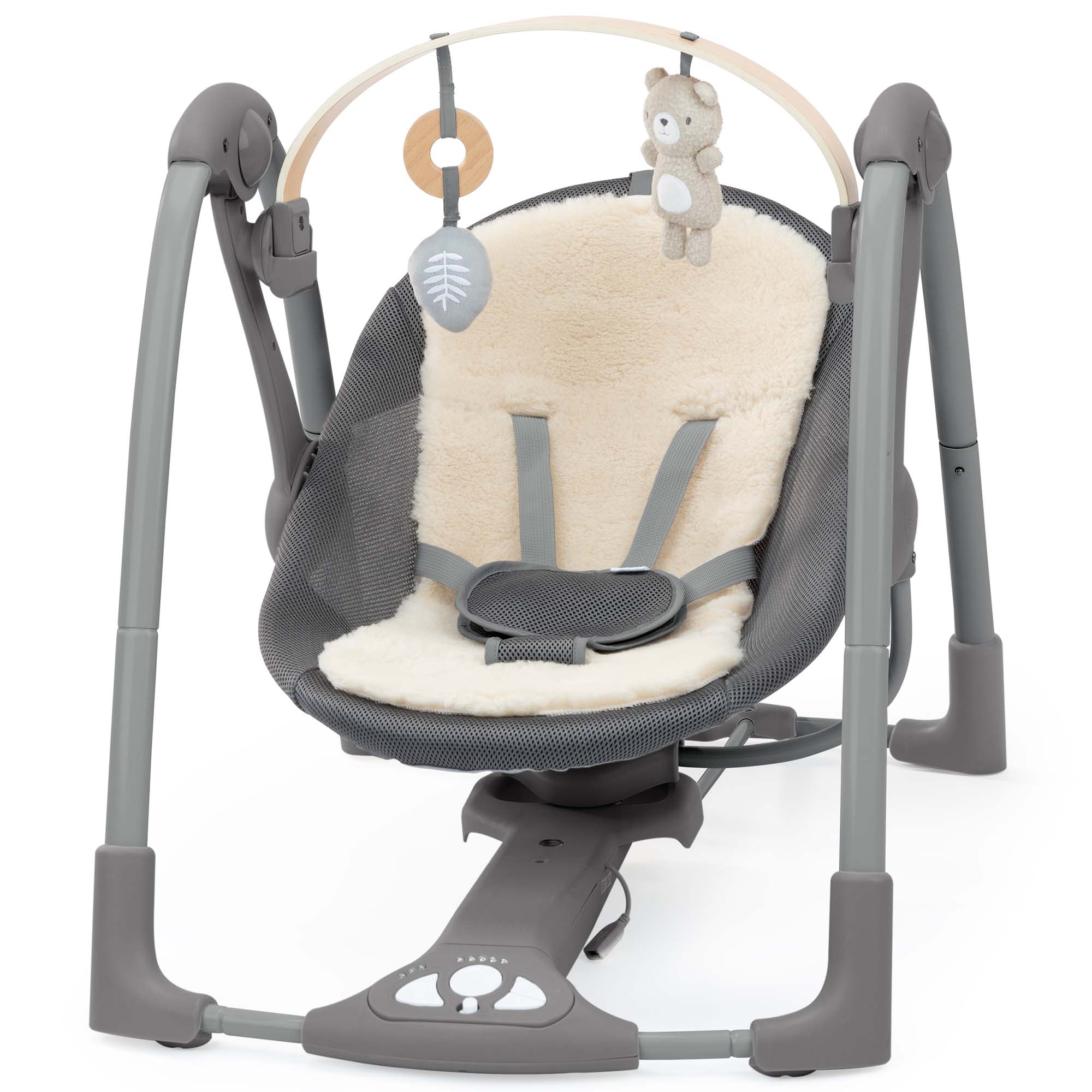 Ingenuity Swing 'n Go Portable Swing grijs - Prénatal