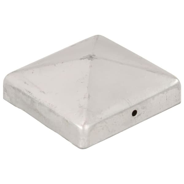 vidaXL Gjerdestolpehatter pyramide 6 stk galvanisert metall 91x91 mm