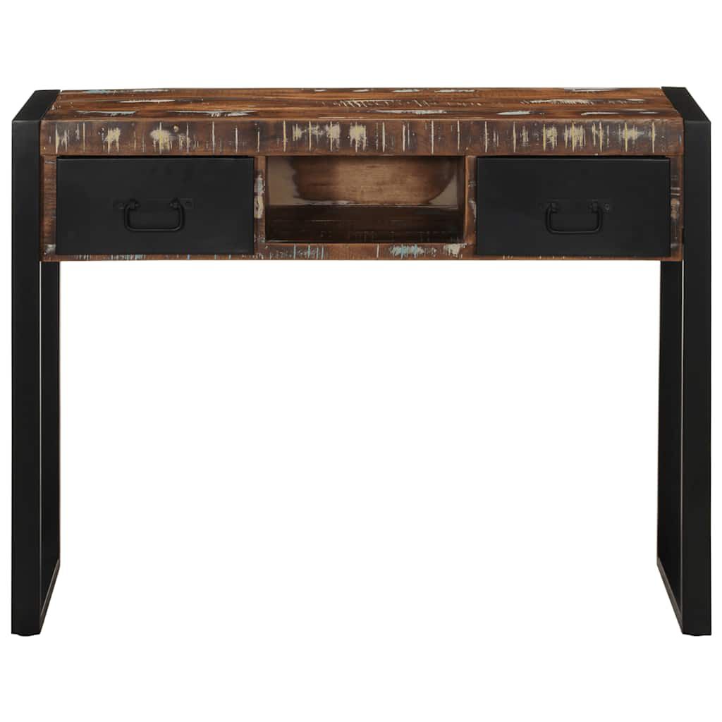 vidaXL Consoletafel Multicolor 100x35x75 cm Massief gerecycled hout
