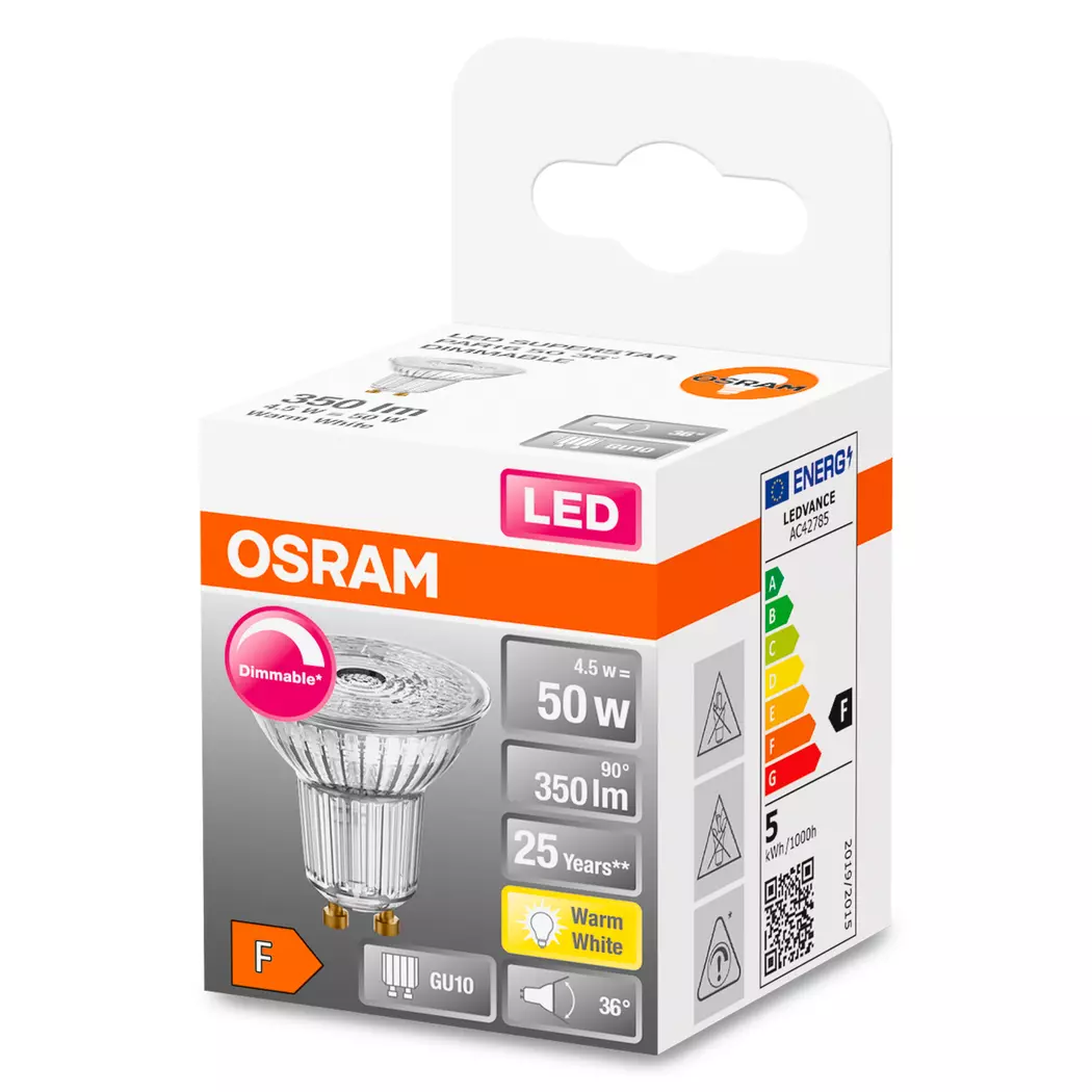LED-Strahlerform GU10/4,5 Watt/Energie F