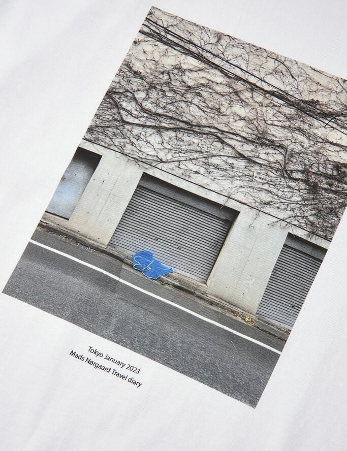 Mads Nørgaard - Copenhagen Cotton Jersey Frode Tokyo Diary Tee Hvid