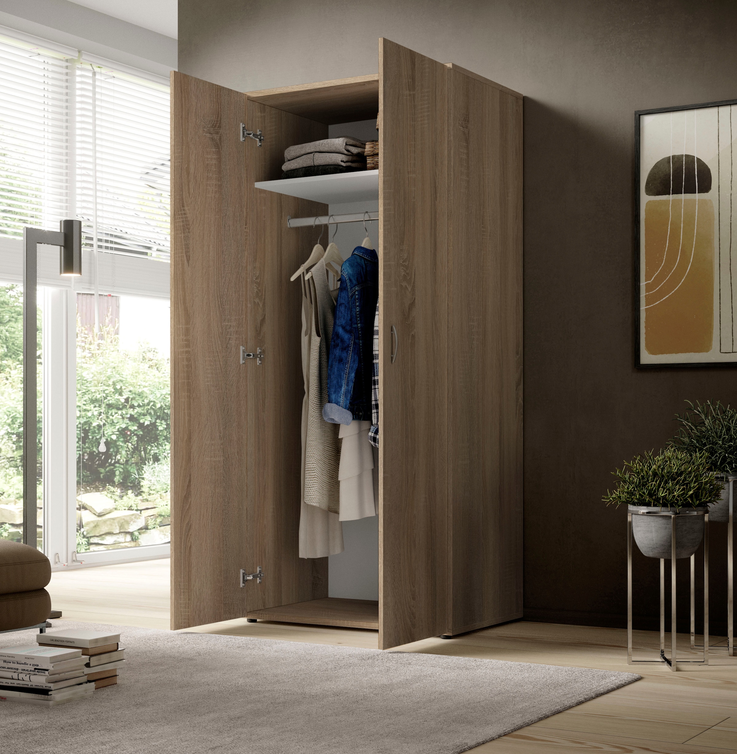 Schlafkontor Drehtürenschrank »Base Kleiderschrank Joe Garderobe Hochschrank Wäscheschrank« , Bega Schrank Schlafzimmer Bestseller
