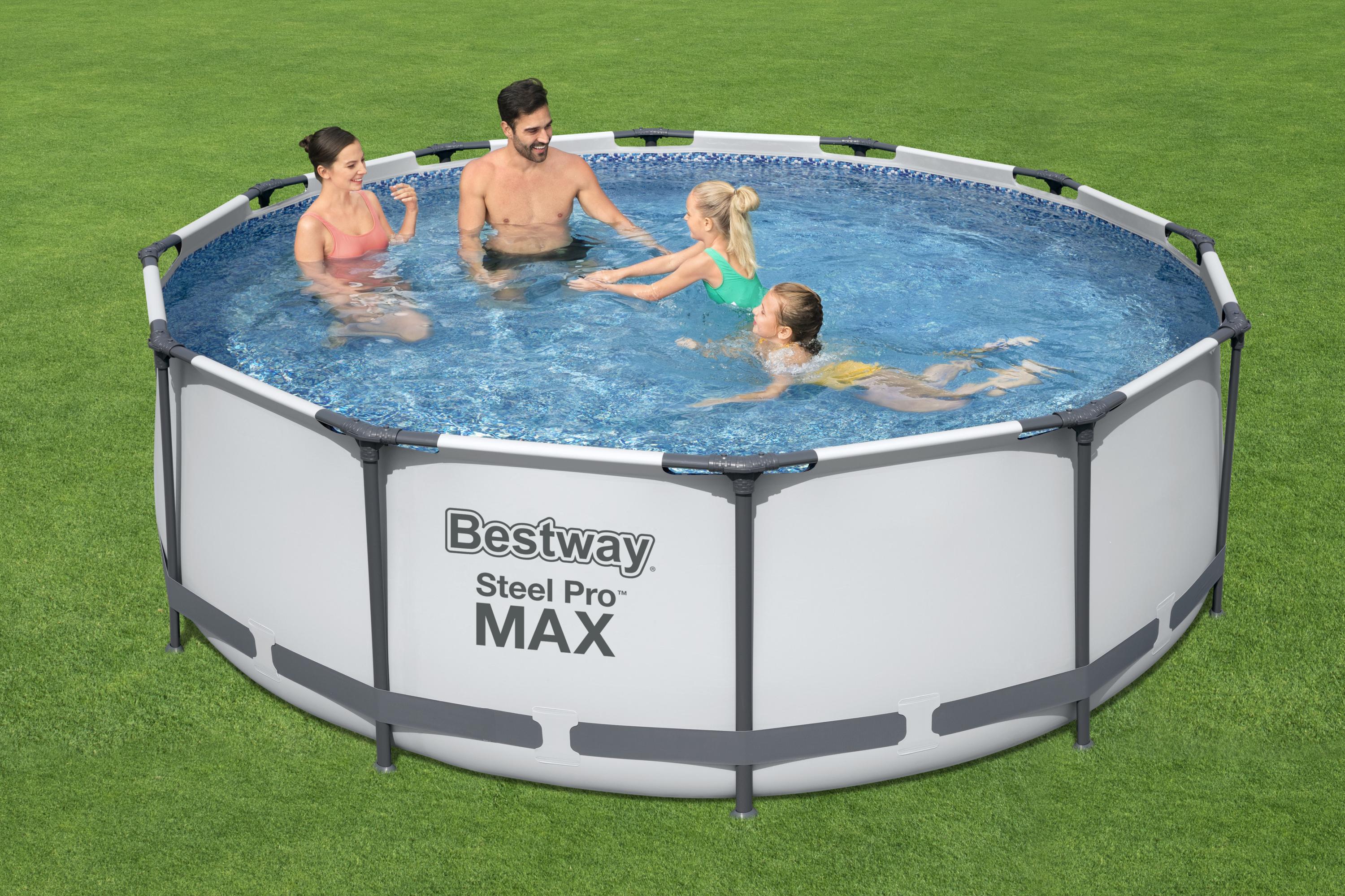 Bestway Pool Set hellgrau 366 x 100 cm