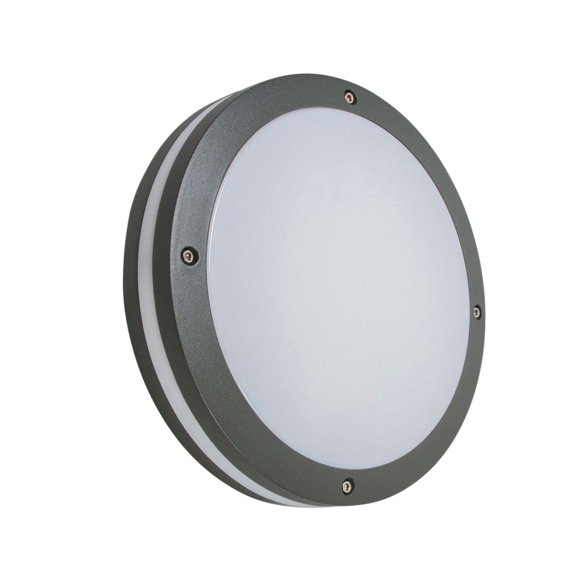 Wand- en plafondlamp donkergrijs 2-lichts IP54 - Glow