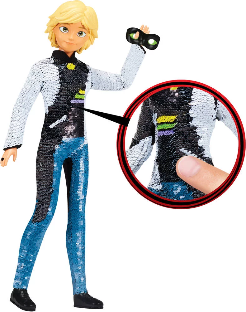 MIRACULOUS - ADRIEN POUPEE A SEQUIN 26 CM