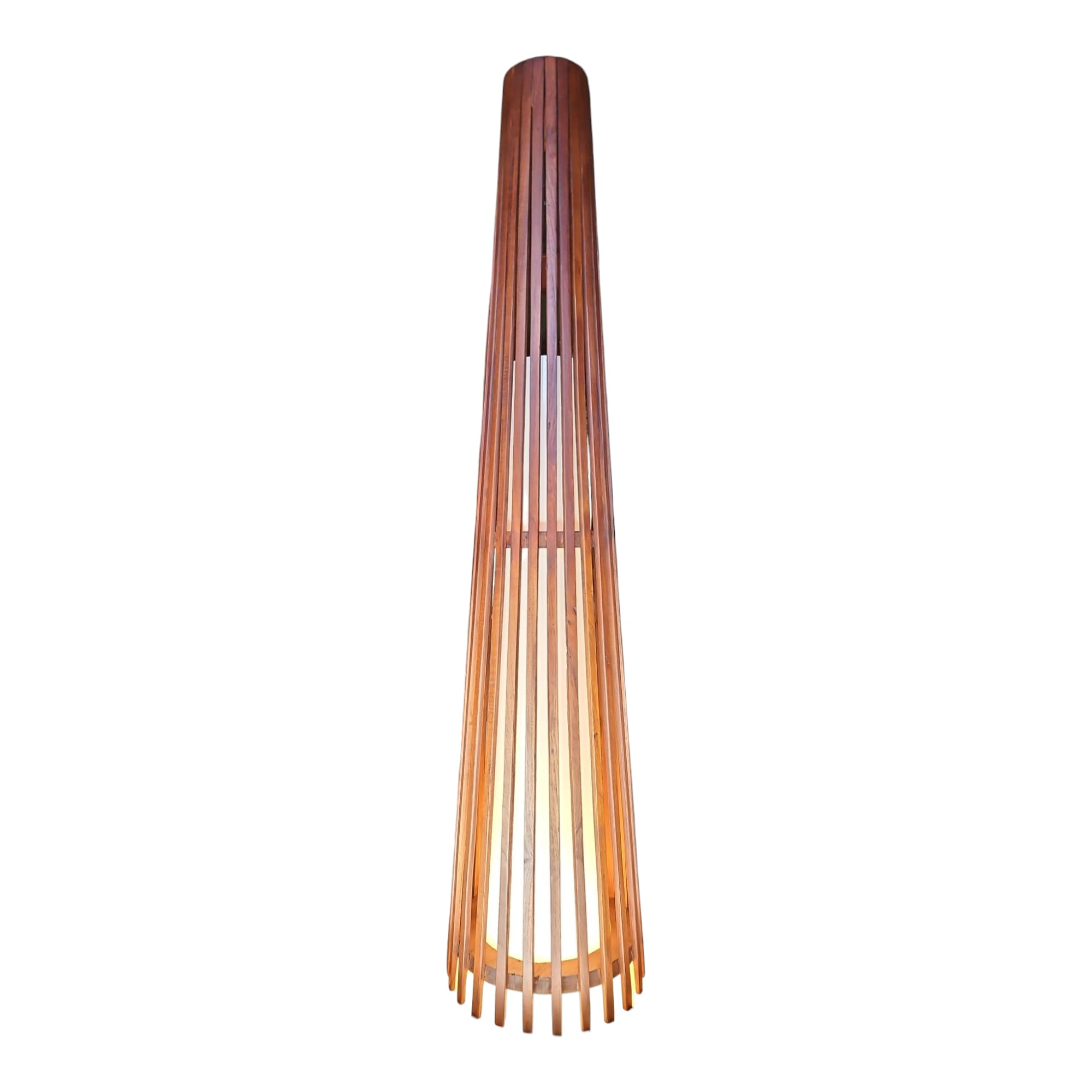 Interieurdirekt – Vloerlamp Anto – Teakhout – 150cm – Walnoot