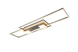 TRIO LED Deckenlampe ALBANY 100 cm nickelfarbig