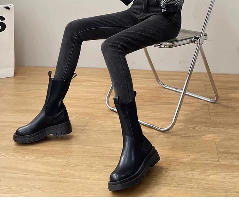 DREE - Cropped skinny jeans met hoge taille en fleecevoering