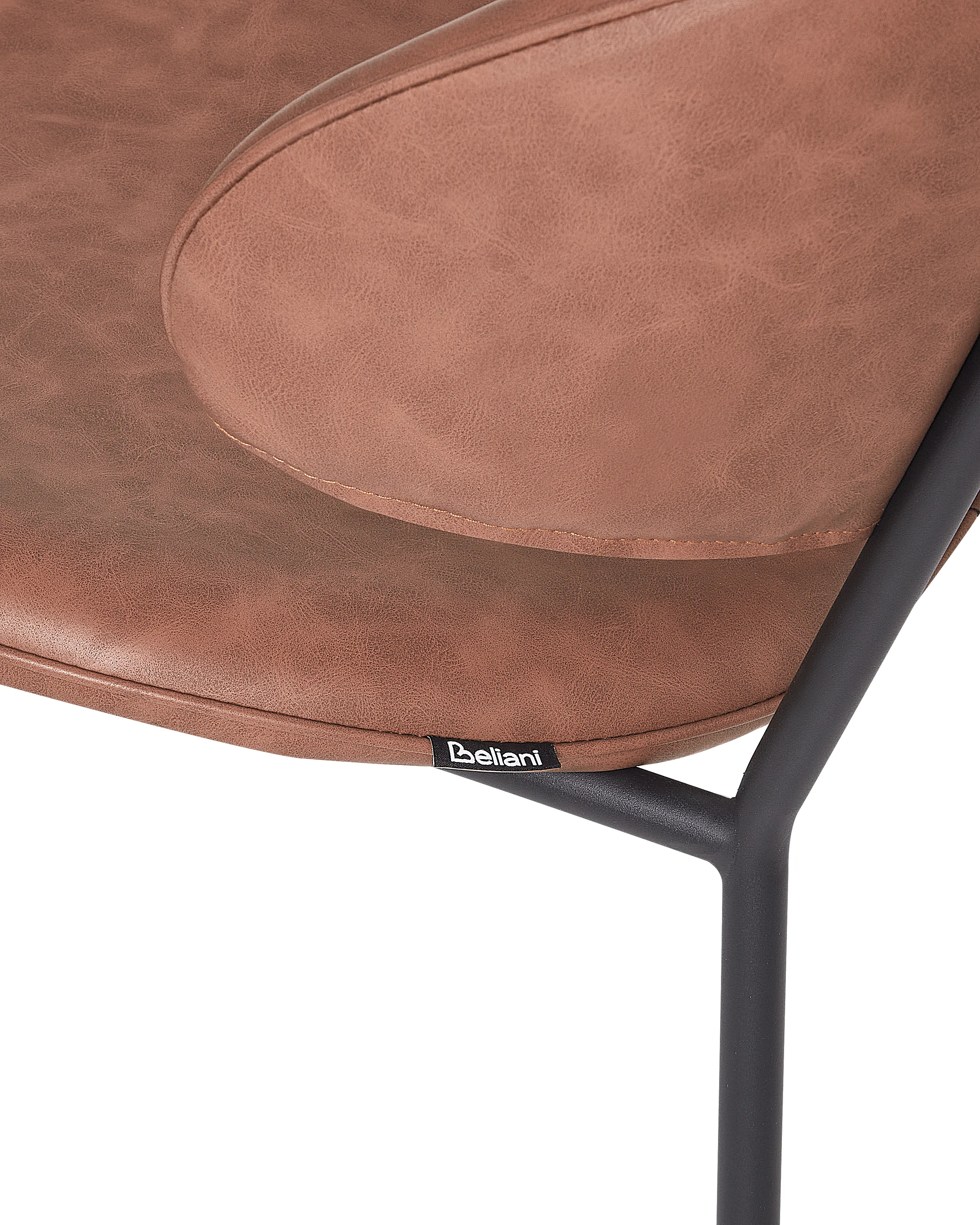 Set van 2 eetkamerstoelen KIANA Kunstleer Bruin