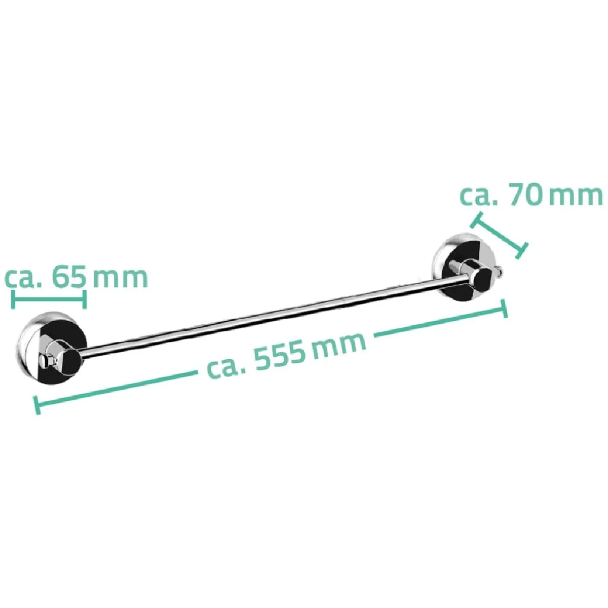 Ridder Porte-Serviette - Chrome - 55.5 cm