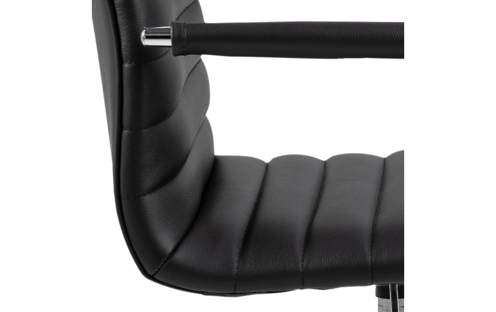 Bürostuhl Winslow, mit Polsterrücken und Armlehnen, Schwarz<br>Schreibtischstuhl im Leder look