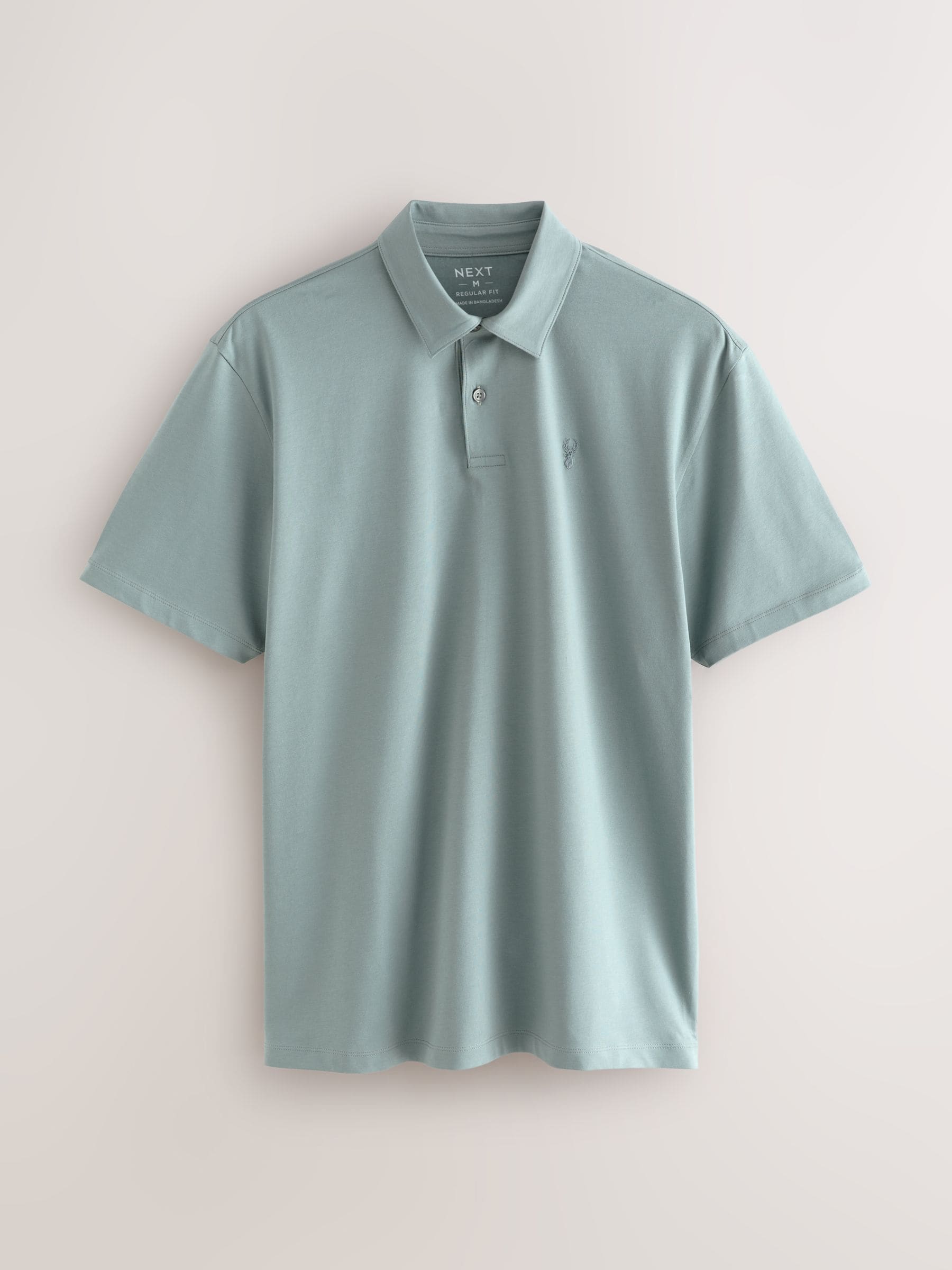 Zwart/Ecru/Blauw/Groen/Roze - Normale Pasvorm - Set van 5 jersey poloshirts met korte mouwen