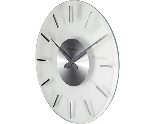 Wandklok Stripe aluminium/glas Ø 31 cm
