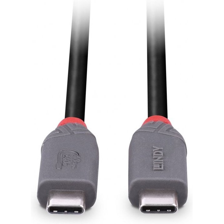 Lindy Câble USB4 Type C de 2m, 40Gbit/s, 240W PD, gamme Anthra