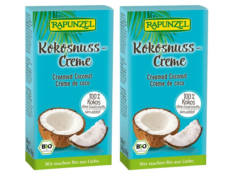 Rapunzel Bio Kokosnuss-Creme 2 x 50 ml Bio Kokosnuss-Creme