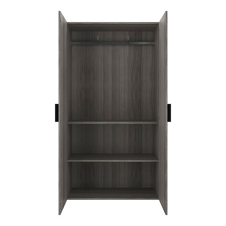 Armoire penderie portes battantes effet chêne grisé GoodHome Atomia H. 187,5 x L. 100 x P. 45 cm