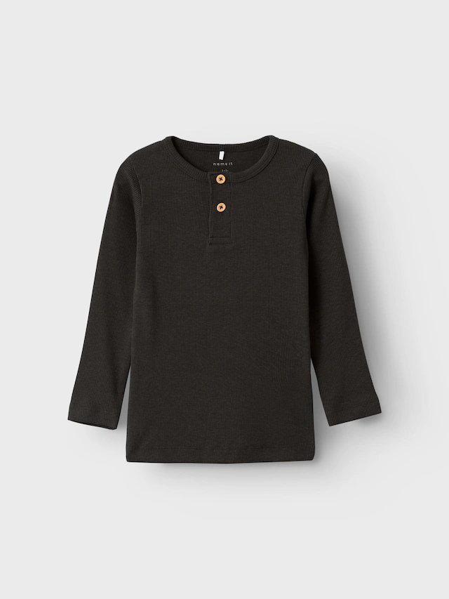 Name It Langarmshirt »NMMKAB LS TOP NOOS«, im Henley-Stil - mit kurzer Knopfleise am Ausschnitt