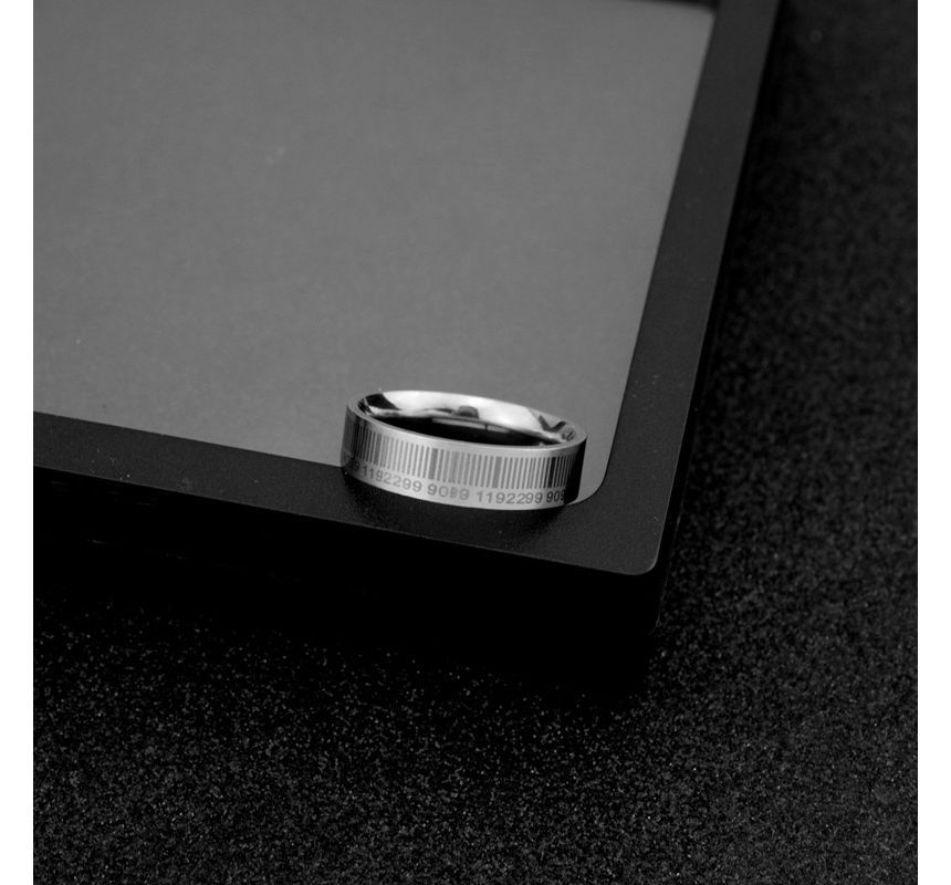 Juanitro - Barcode roestvrijstalen ring