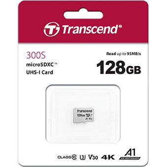 Transcend TS128GUSD300S-A mémoire flash 128 Go MicroSDXC NAND Classe 10