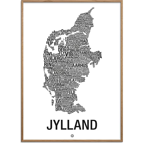 Jylland, byer - 70x100 cm