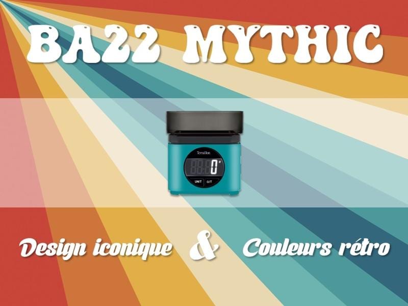 Terraillon Küchenwaage BA22 Mythic 70's Blaugrün Elektronische Waage