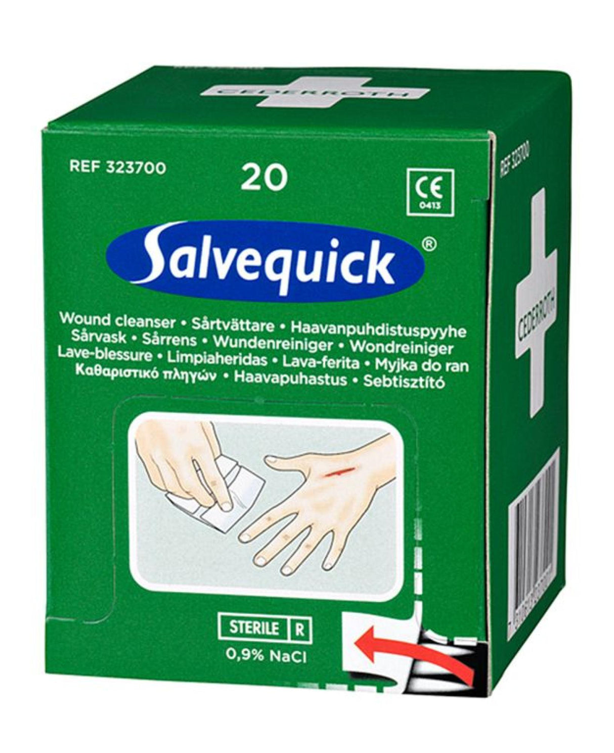 Salvequick<br>Cederroth refill sårvask 20 stk