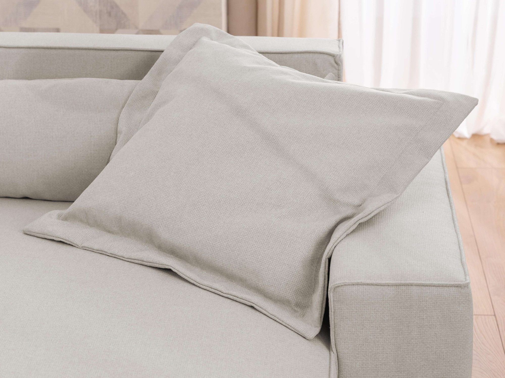 GOODproduct Ecksofa »KINLEE Design-Sofa mit Recamiere rechts/links, Masse B/T/H 251/144/70cm« L-Form mit Wellenunterfederung, ohne Bettfunktion, modern und beguem