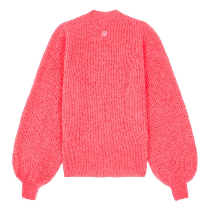 SMALLABLE BASICS Pull Femme Col Rond Alpaga | Rouge framboise