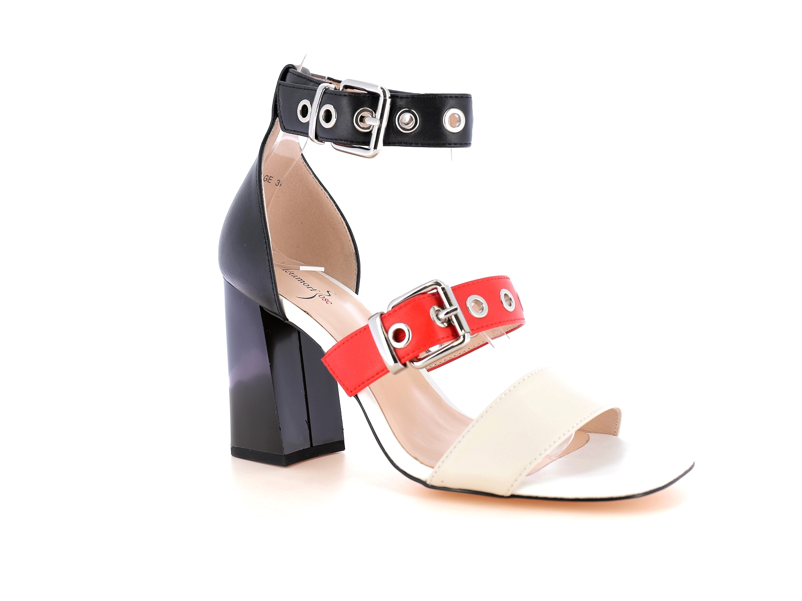 Metamorf ose-RACAGE Cuir Noir Rouge