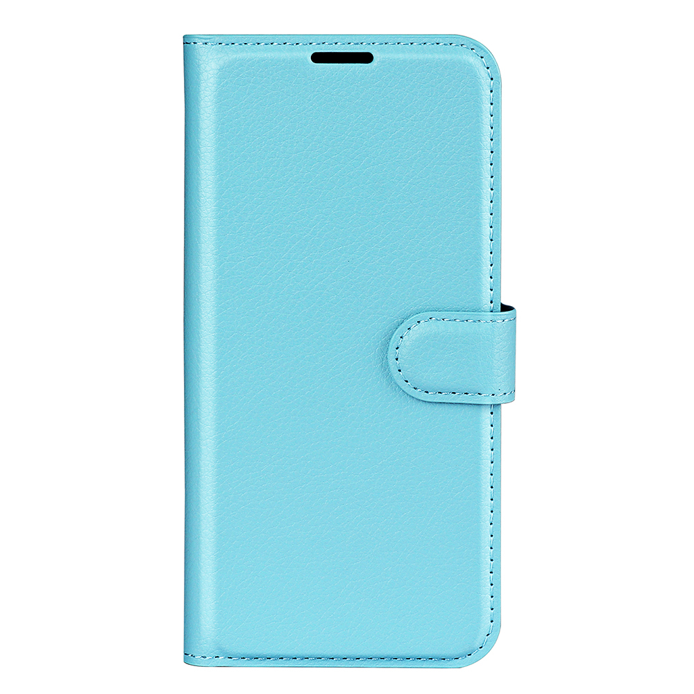 Samsung Galaxy S25 FE Leder Tasche Flip Cover Litchi Look - Hellblau