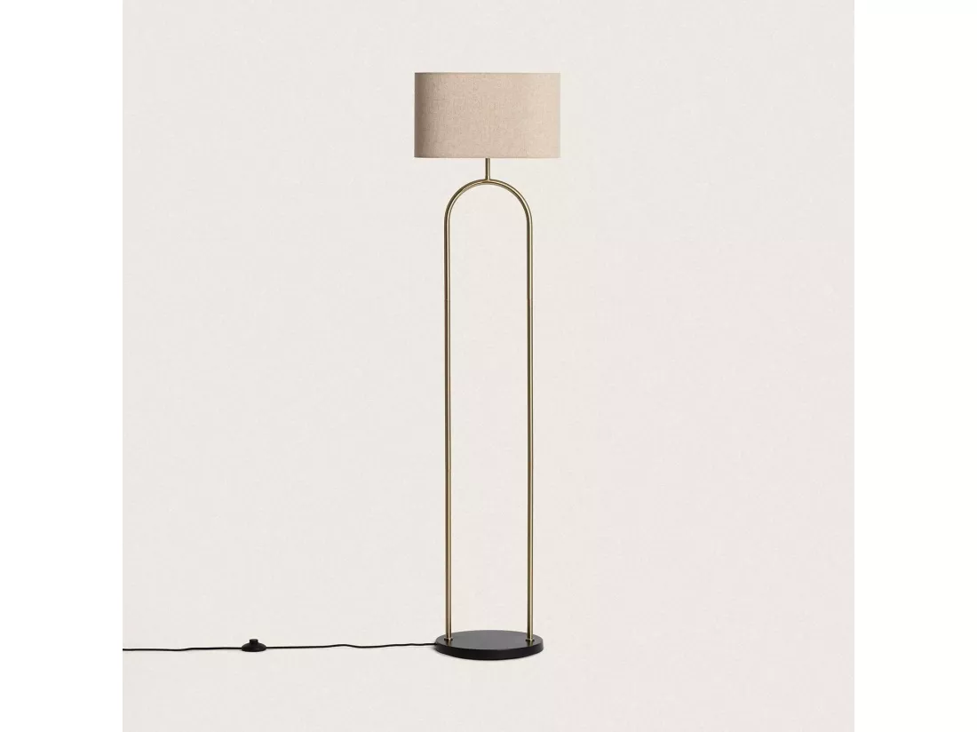 Lampadaire Métal Brilthor Doré