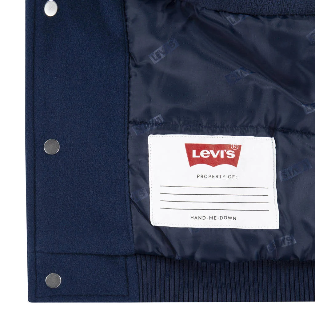 Levi's imitatieleren bomberjack winter donkerblauw/antraciet