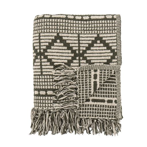 Bloomingville Gutte Plaid, Green, 130x160 cm